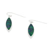 Green Opalique Sterling Silver Marquise Drop Earrings - DBJ840