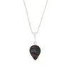 Derbyshire Blue John and Jet Teardrop Shape Pendant and Chain - DBJ846