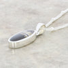 Derbyshire Blue John Small Oval Pendant and Chain - DBJ856