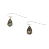 Derbyshire Blue John Sterling Silver Pear Shape Drop Earrings - DBJ857