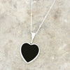 Derbyshire Blue John Reversible Heart Pendant and Chain - DBJ861