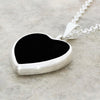 Derbyshire Blue John Reversible Heart Pendant and Chain - DBJ863