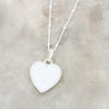 Whitby Jet Sterling Silver Heart Pendant and Chain - DBJ866