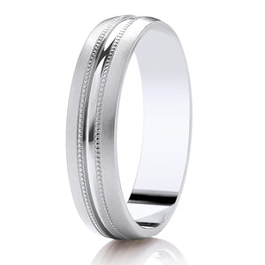 Gents DC141BE Diamond Cut Wedding Ring