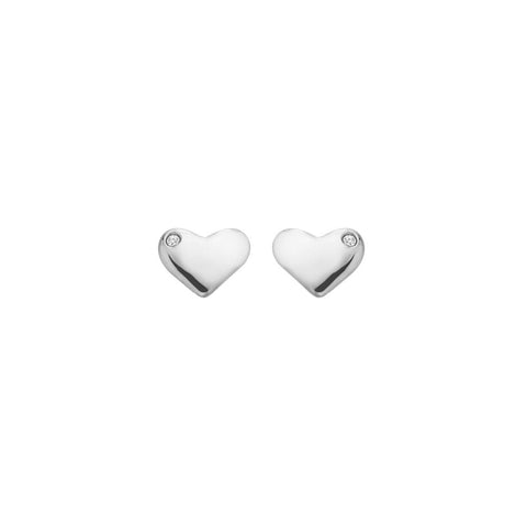 Hot Diamonds Silver Heart Earrings DE779