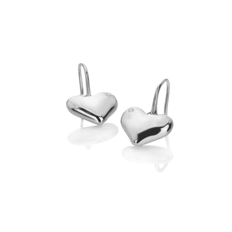 Hot Diamonds Silver Heart Drop Earrings DE780