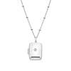 Hot Diamonds Sterling Silver Rectangle Locket and Chain DP1099