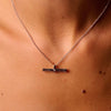 Hot Diamonds Sterling Silver Textured T-Bar Pendant and Chain DP1114