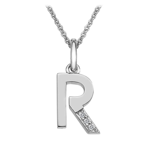 Hot Diamonds Initial R Silver Micro Pendant DP418