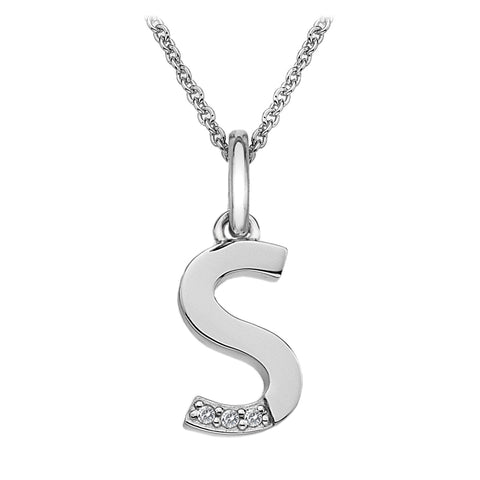 Hot Diamonds Initial S Silver Micro Pendant DP419