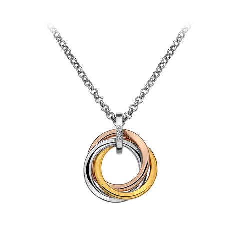 Hot Diamonds Trio Circle Silver Pendant DP544