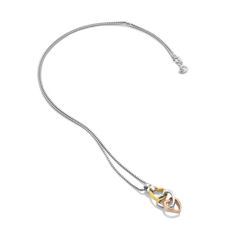 Hot Diamonds Trio Triple Heart Necklace DP836