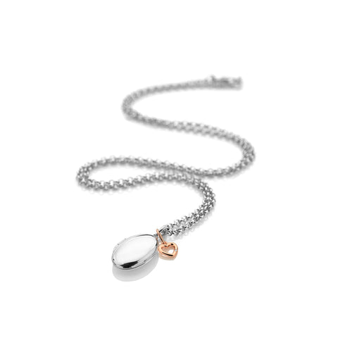 Hot Diamonds Silver Heart Charm Locket and Chain DP881