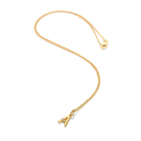 Hot Diamonds X Jac Jossa Initial A Gold Plated Silver Pendant DP939