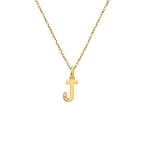 Hot Diamonds X Jac Jossa Initial J Gold Plated Silver Pendant DP948