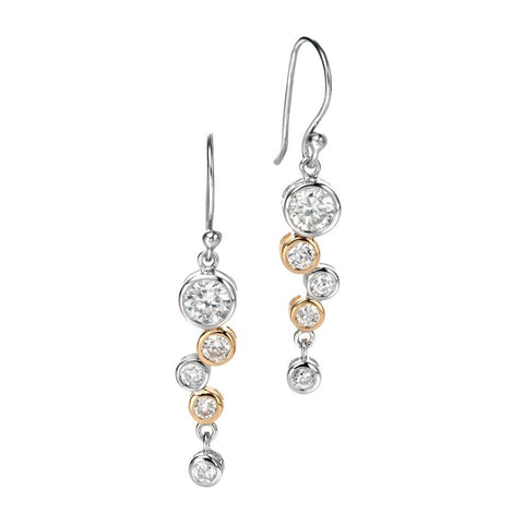 Fiorelli Silver and Gold Tone Waterfall Drop Earrings E4128C