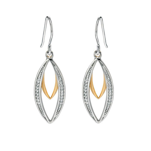 Fiorelli Silver Marquise Drop Earrings E4678C