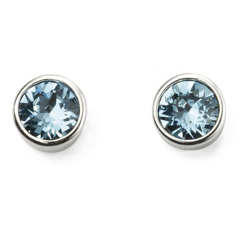 Sterling Silver March Birthstone Stud Earrings E4926A