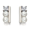 Fiorelli Silver CZ and Pearl Earrings E5547W