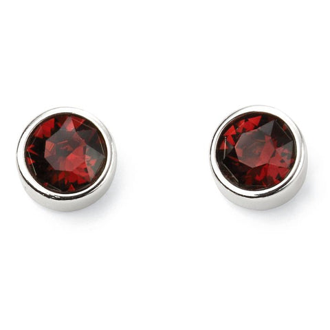 Sterling Silver January Birthstone Stud Earrings E5562