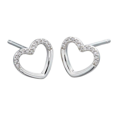 Fiorelli Silver Heart Stud Earrings E5711C