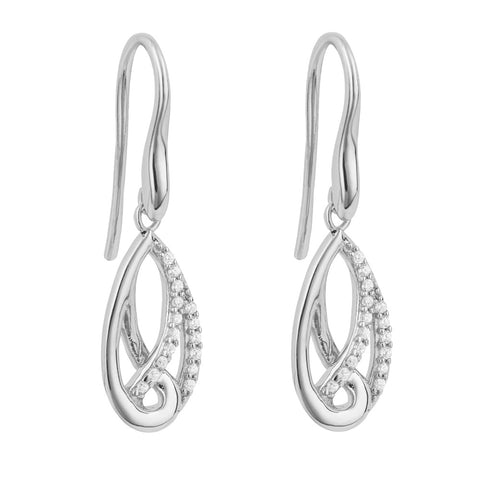 Fiorelli Silver Cubic Zirconia Drop Earrings E6370C