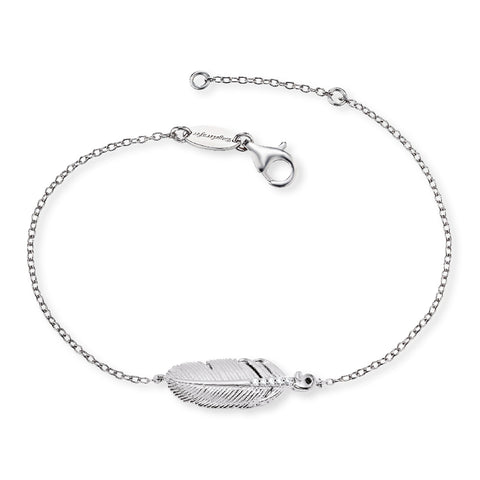 Angel Whisperer Silver Feather Bracelet ERB-LILFEDER-ZI