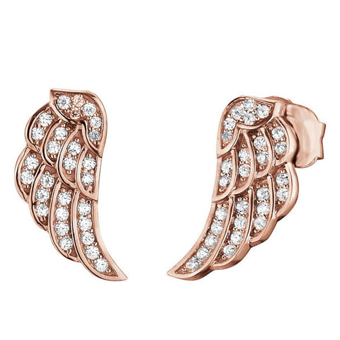 Angel Whisperer Wing Stud Earrings ERE-LILWING-ZI-STR 