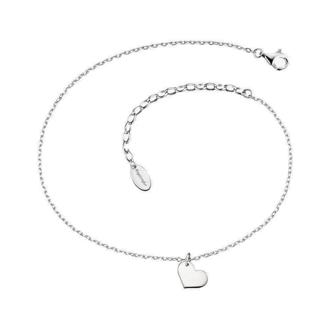 Angel Whisperer Silver Heart Anklet ERF-LILHEART