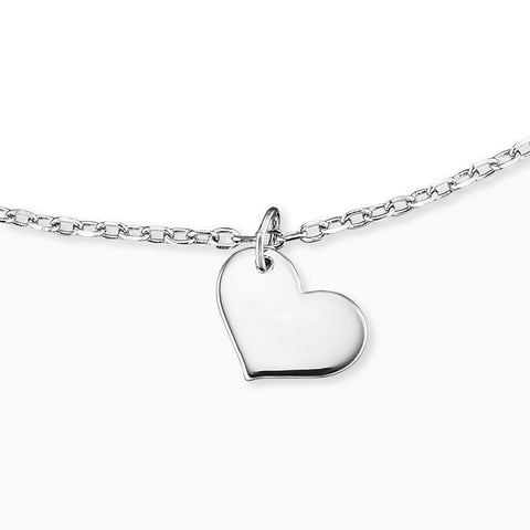 Angel Whisperer Silver Heart Ankle Chain ERF-LILHEART