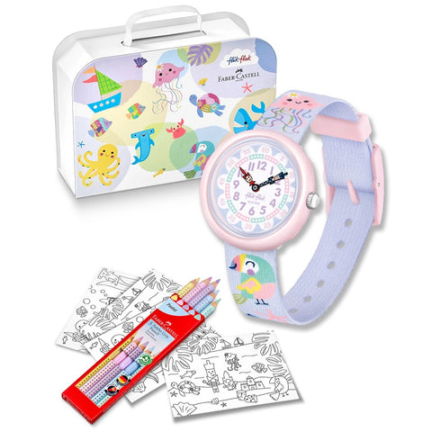 Flik Flak x Faber-Castell Colour in Pastel Kids Watch FBNP231