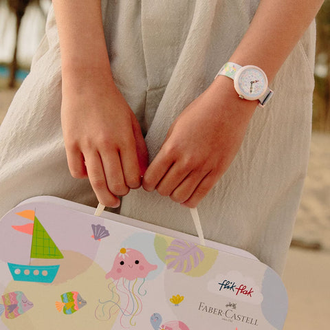 Flik Flak x Faber-Castell Colour in Pastel Kids Watch FBNP231