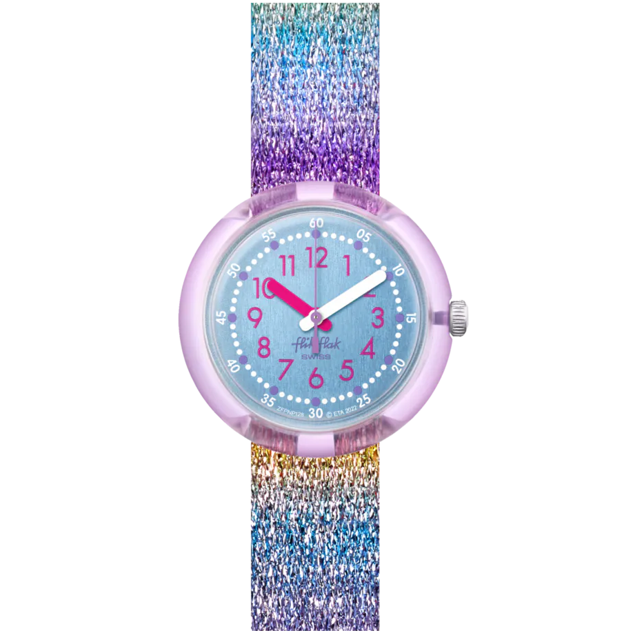 Flik Flak Shine in Rainbow Kids Watch FPNP128 H H Hollins and Hollinshead