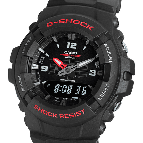 Casio G Shock Antimagnetic Digital Mens Watch G-100-1BVMUR | H&H