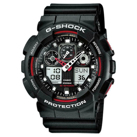 Casio G Shock Mens World Time Sports Watch GA-100-1A4ER | H&H