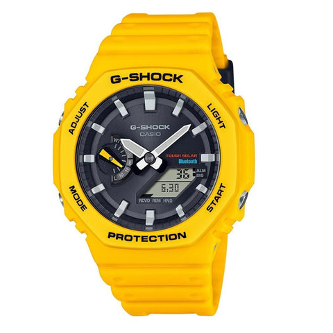 Casio G-Shock Bluetooth Solar Series Yellow Watch GA-B2100C-9AER