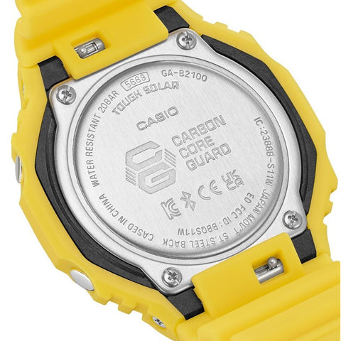 Casio G-Shock Bluetooth Solar Series Yellow Watch GA-B2100C-9AER