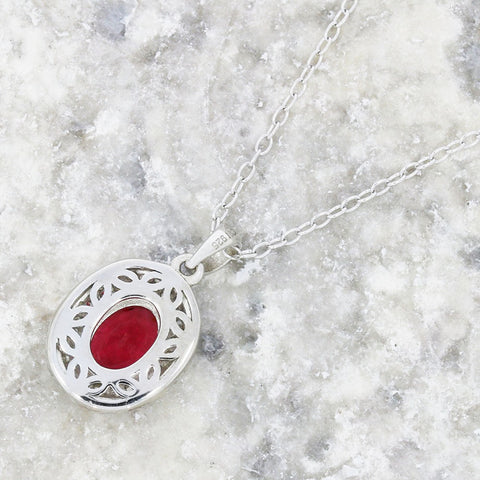Sterling Silver Cubic Zirconia Pendant and Chain GVL018