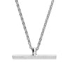 Sterling Silver Textured T-Bar Necklace