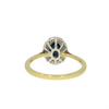 9ct Yellow Gold Sapphire & Diamond 0.30cts Cluster Ring | H&H