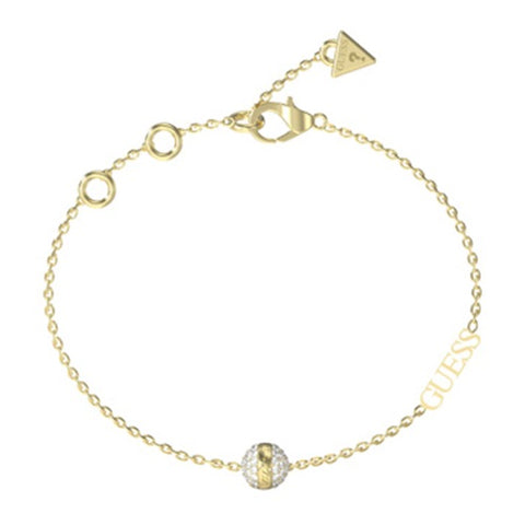 Guess Gold Tone Crystal Bead Bracelet UBB04456JWYGT