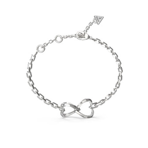 Guess Mon Amour Two Hearts Bracelet JUBB04618JWRHL