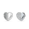 Guess Crystal Set Heart Stud Earrings UBE03038JWRH