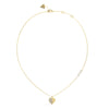 Guess Gold Tone Crystal Set Heart Necklace UBN03035JWYG