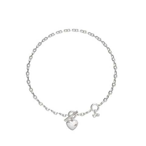 Guess Heart Waves Crystal Heart and T-Bar Necklace JUBN04494JWRHT