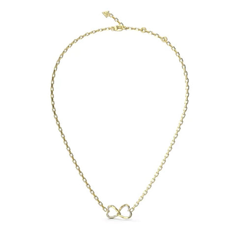 Guess Mon Amour Two Hearts Necklace JUBN04616JWYGT - Gold Tone