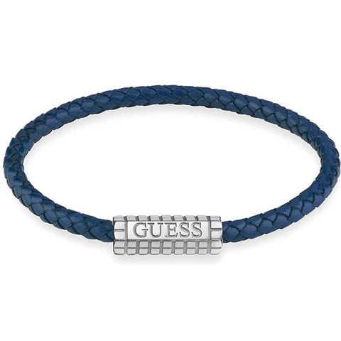 Guess Blue Leather Mens Bracelet JUMB02141JWSTJBL