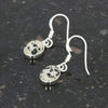 Dalmatian Jasper Sterling Silver Oval Drop Earrings