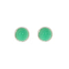 Green Agate Sterling Silver Stud Earrings