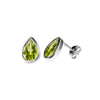 Peridot Sterling Silver Pear Shape Stud Earrings